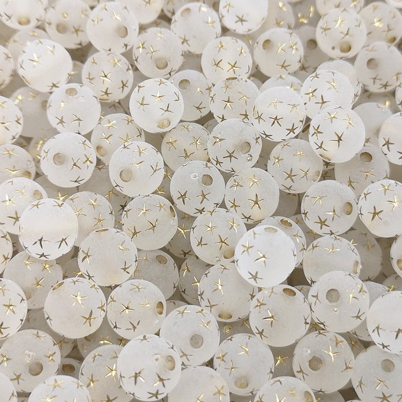 Wholesale 50PCS/Pack Acrylic Star Beads 8/10MM